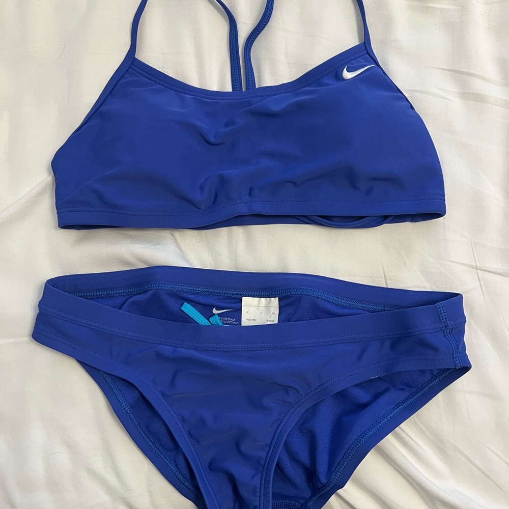 Nike Blue Athletic Bikini Swimwear